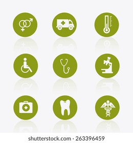 Medical design over white background, vector illustration.