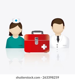 Medical design over white background, vector illustration.