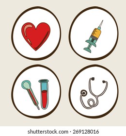 Medical design over white background, vector illustration