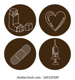 Medical design over white background, vector illustration