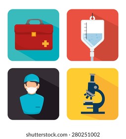 Medical design over white background, vector illustration.
