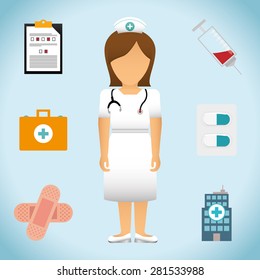 Medical design over white background, vector illustration.