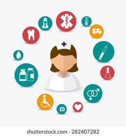 Medical design over white background, vector illustration.