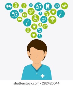 Medical design over white background, vector illustration.
