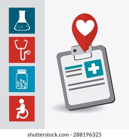 Medical design over white background, vector illustration.