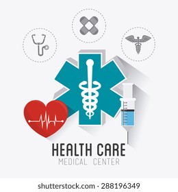 Medical design over white background, vector illustration.