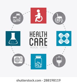 Medical design over white background, vector illustration.