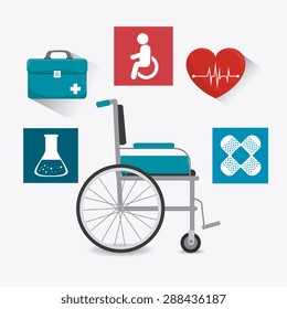 Medical design over white background, vector illustration.