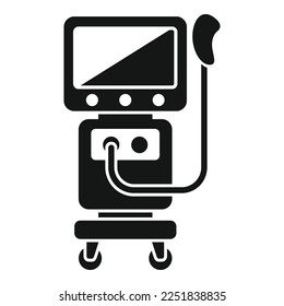 Medical device icon simple vector. Patient machine. Monitor therapy