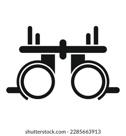 Medical device icon simple vector. Eye test. Exam vision