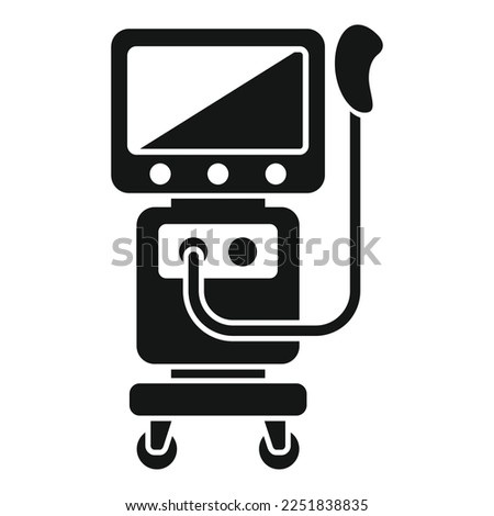 Medical device icon simple vector. Patient machine. Monitor therapy