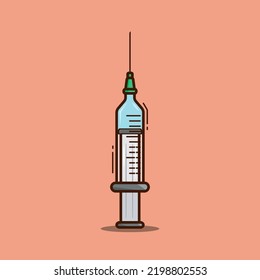 Dispositivo médico Ilustración vectorial de diseño de la aguja.