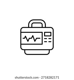 Medical Device With Waveform Display Outline Icon