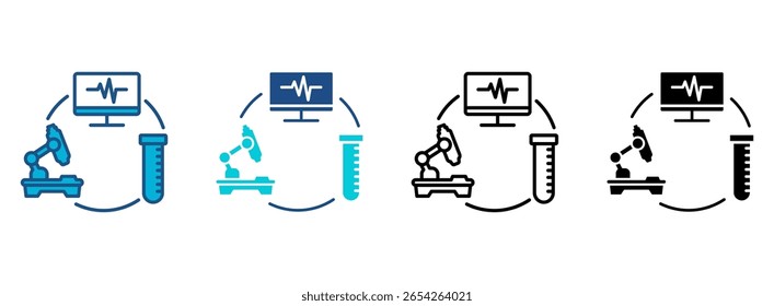 Medical Devices Icon Set With Multiple Styles. Vector Illustration