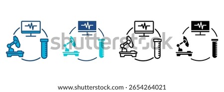 Medical Devices Icon Set With Multiple Styles. Vector Illustration