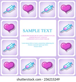 Medical devices. Vector set. Seamless texture.