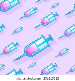 Medical devices. Vector set. Seamless texture.