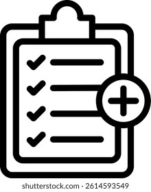 Medical Diagnosis Line Vector Icon Design