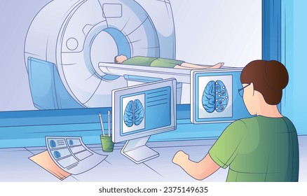 Medical diagnostic equipment flat line composition with internal examination tools laboratory analysis vector illustration