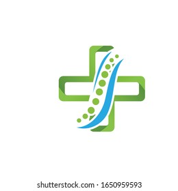 Medical diagnostic spine center. flat logo. Creative logo health concept design. trend vector logo