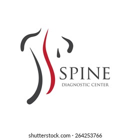 Medical diagnostic spine center. Logo template