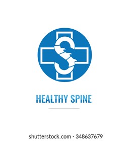 Medical diagnostic spine center vector logo design template.