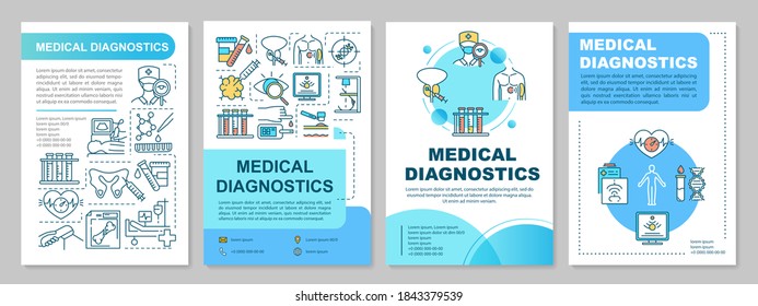 Medical Diagnostics Brochure Template Health Checkup Stock Vector ...