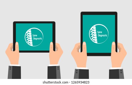 Medical diagnostics center logo, vector illustration