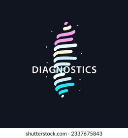 Medical diagnostics center logo, vector illustration