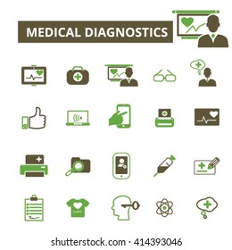 medical diagnostics icons
