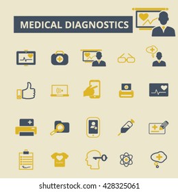 iconos de diagnóstico médico
