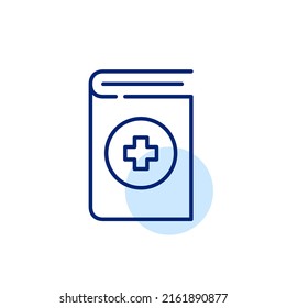 Medical Dictionary Book. Pixel Perfect, Editable Stroke Line Art Icon