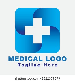 Medical, Digital Health, Health, HealthCare, Medicare, HealthCare, Medical, Hospital, Natural Care, Organic Health Logo, Background Blue and Green, white