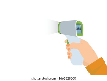  Medical Digital Infrared Thermometer isolated on white background.