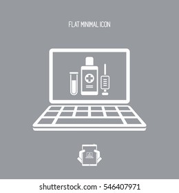 Medical digital page - Vector icon for computer website or application