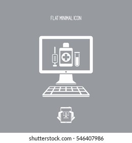 Medical digital page - Vector icon for computer website or application