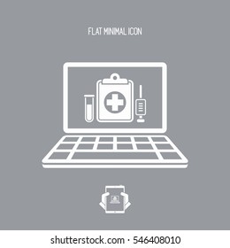Medical digital page - Vector icon for computer website or application