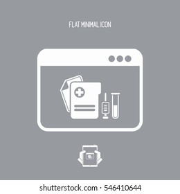 Medical digital page - Vector icon for computer website or application