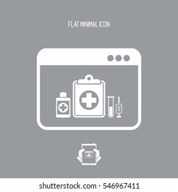Medical digital page - Vector icon for computer website or application