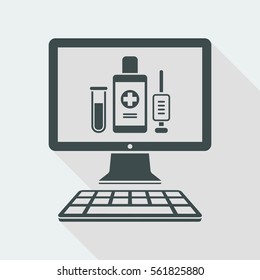 Medical digital page - Vector icon for computer website or application