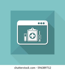 Medical digital page - Vector icon for computer website or application
