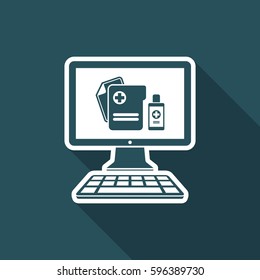 Medical digital page - Vector icon for computer website or application