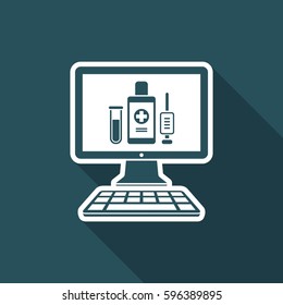 Medical digital page - Vector icon for computer website or application
