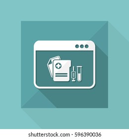 Medical digital page - Vector icon for computer website or application
