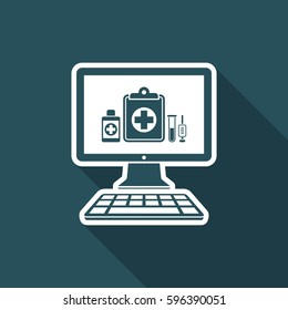 Medical digital page - Vector icon for computer website or application