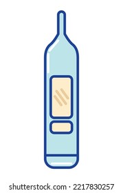 medical digital thermometer flat icon style