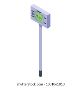 Medical digital thermometer icon. Isometric of medical digital thermometer vector icon for web design isolated on white background