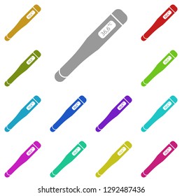 The medical digital thermometer icon in multi color. Simple glyph, flat vector of Medicine icons for UI and UX, website or mobile application