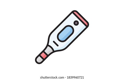 Medical digital thermometer Symbol, Vektorgrafik einzeln auf weißem Hintergrund. Medizinische Symbole.