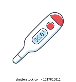 Medical digital thermometer isolated icon